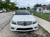 White Benz C Class